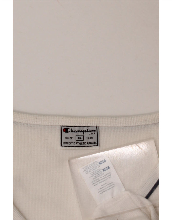 CHAMPION Girls Vest Top 13-14 Years XL White Cotton