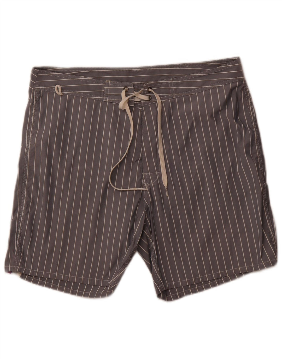 SUNDEK Mens Swimming Shorts Medium  Grey Pinstripe Polyester