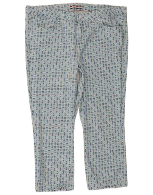 Tommy Hilfiger Womens Cropped Trousers US 16 2XL W36 L23 Blue Cotton