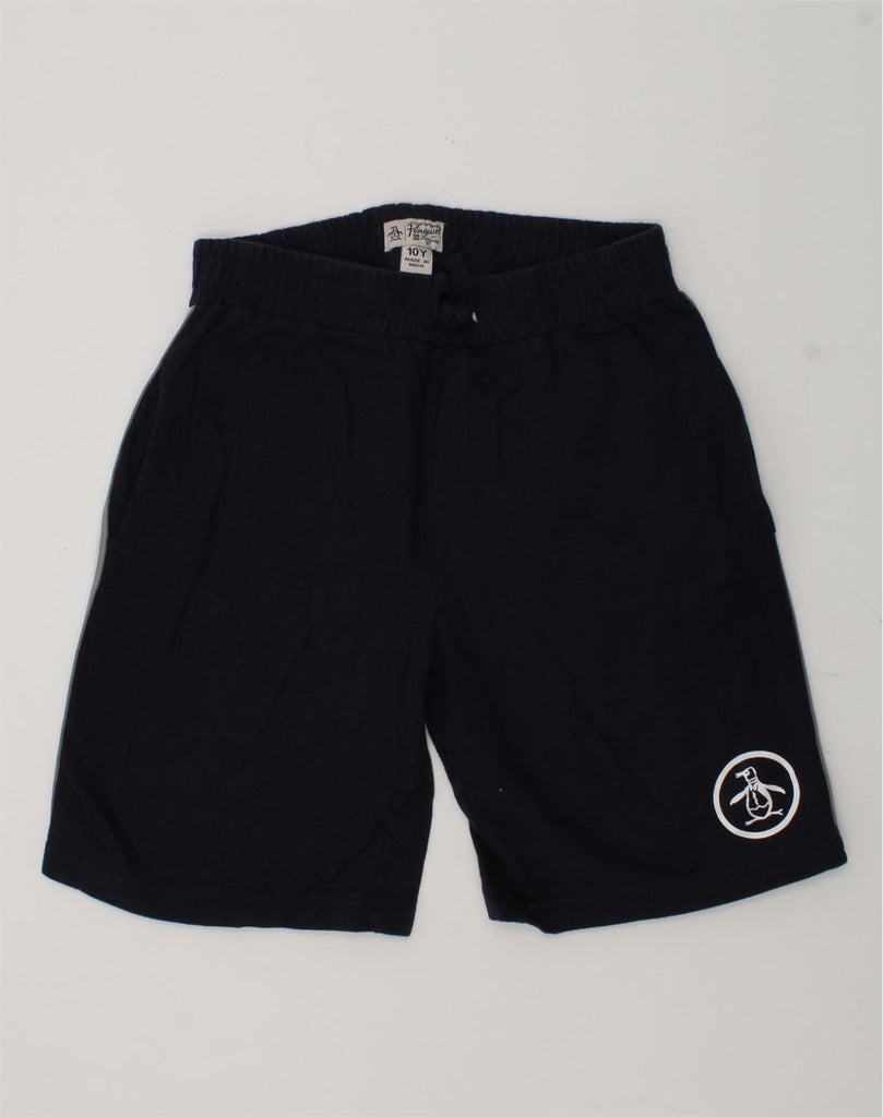 PENGUIN Boys Sport Shorts 9-10 Years Navy Blue Cotton | Vintage Penguin | Thrift | Second-Hand Penguin | Used Clothing | Messina Hembry 