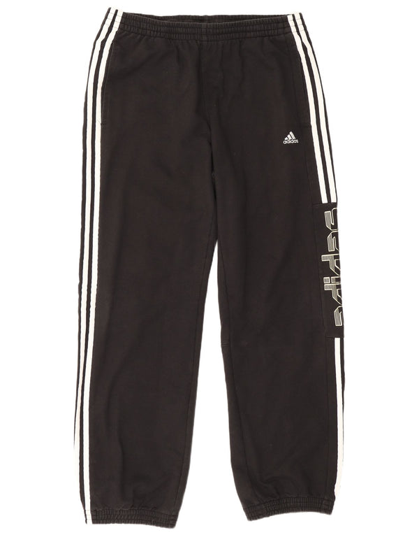 Adidas Mens Graphic Tracksuit Trousers Joggers Medium Black Cotton Sports