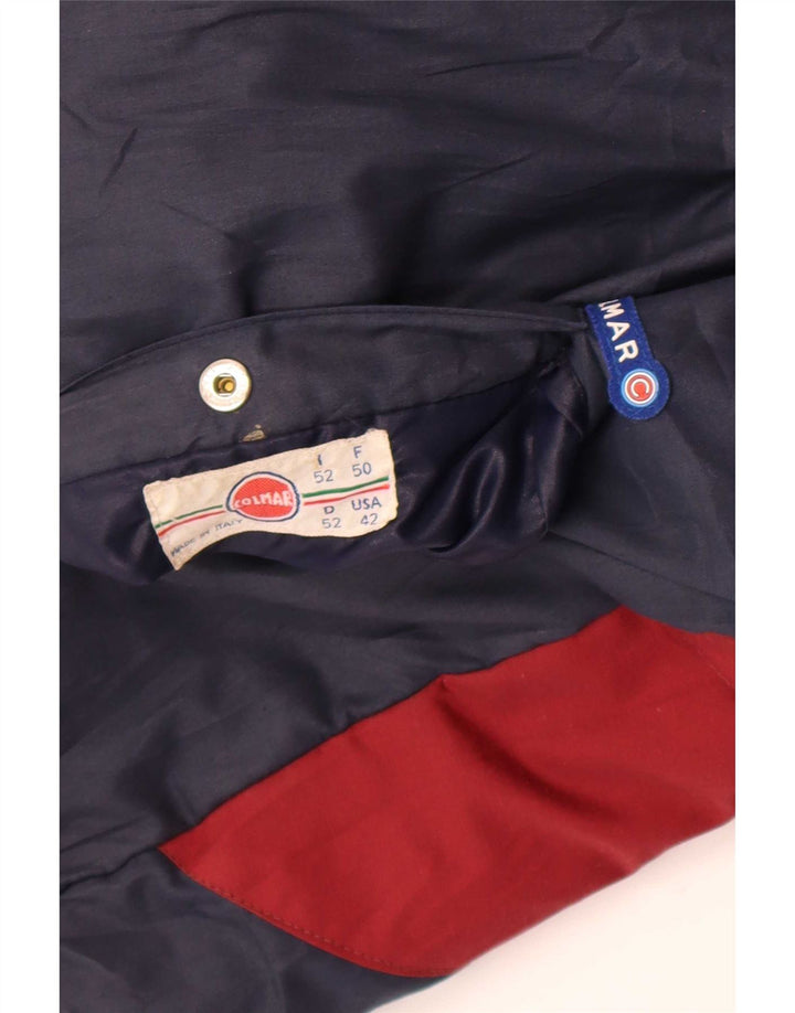 Colmar Mens Graphic Reversible Jacket IT 52 XL Navy Blue Colourblock