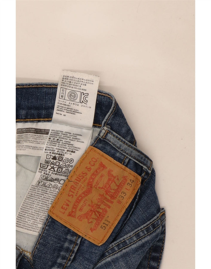 Levi's Mens 511 Slim Jeans W33 L31 Blue Cotton