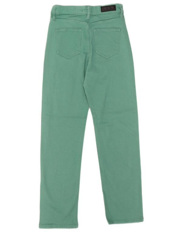 Marks & Spencer Womens Straight Jeans UK 8 Small W26 L28 Green Cotton