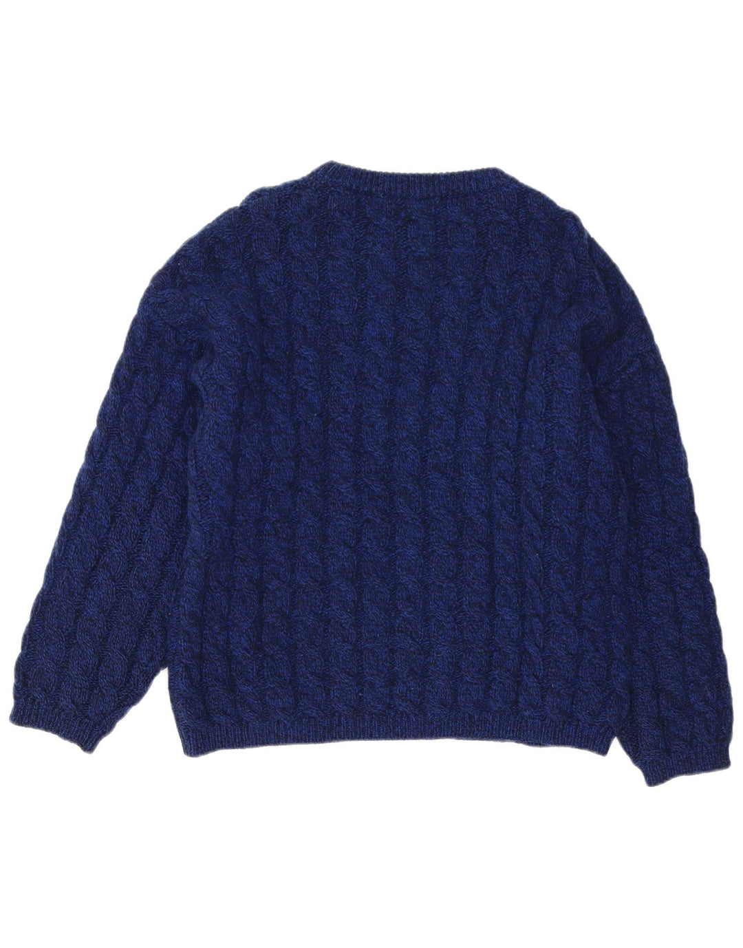 Benetton Mens Boat Neck Jumper Sweater IT 50 Medium Navy Blue Virgin Wool