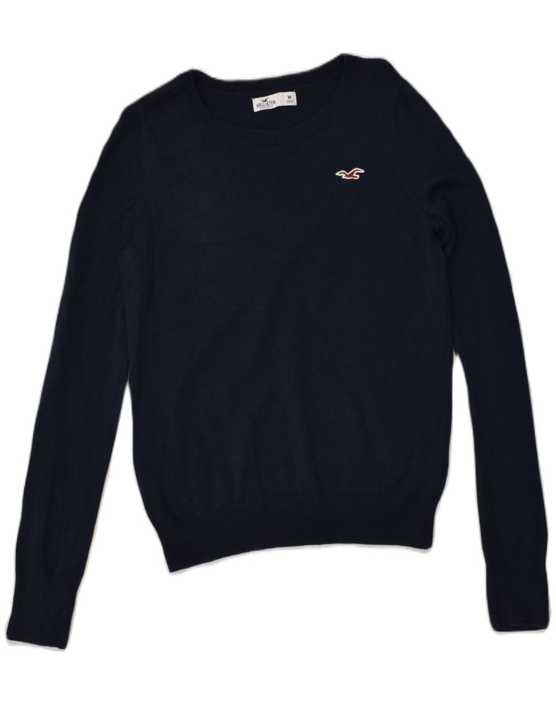 HOLLISTER Mens Crew Neck Jumper Sweater Medium Navy Blue Cotton | Vintage Hollister | Thrift | Second-Hand Hollister | Used Clothing | Messina Hembry 