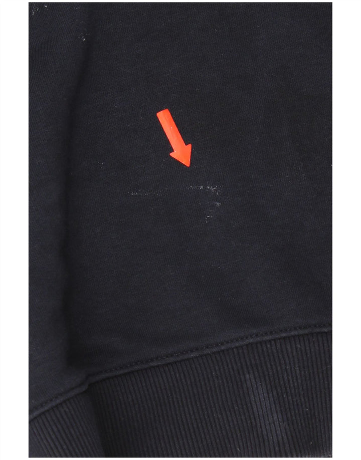 Tommy Hilfiger Womens Graphic Sweatshirt Jumper UK 14 Medium Black Cotton