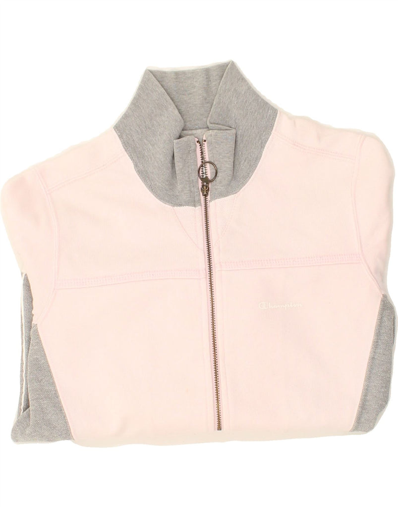 CHAMPION Womens Tracksuit Top Jacket UK 10 Small Pink Colourblock Vintage Champion and Second-Hand Champion from Messina Hembry 