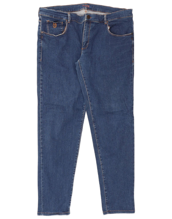 Trussardi Mens Skinny Jeans W42 L32 Blue Cotton