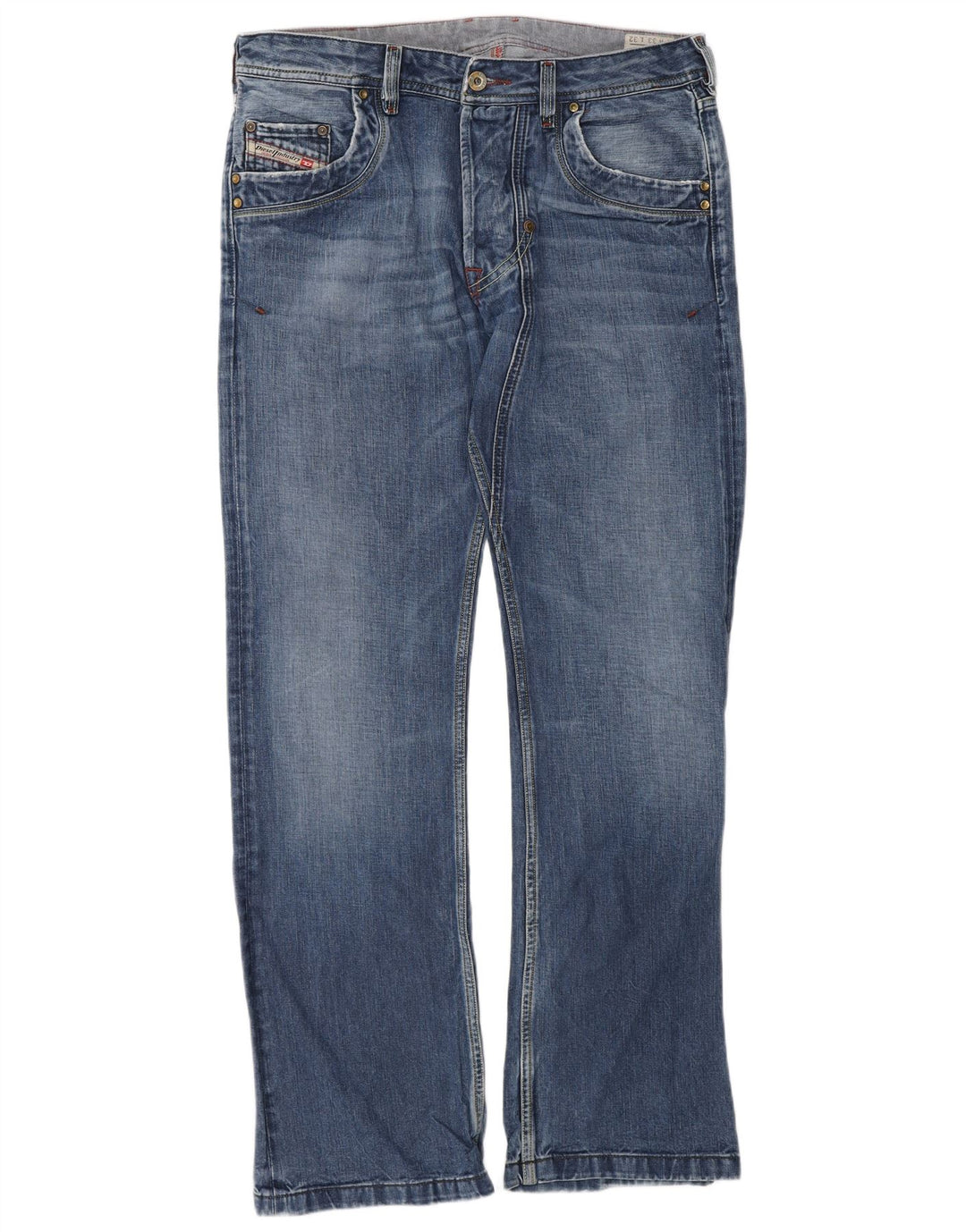 Diesel Mens Lemmen Bootcut Jeans W33 L32 Blue Cotton