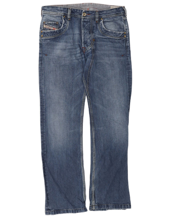 Diesel Mens Lemmen Bootcut Jeans W33 L32 Blue Cotton