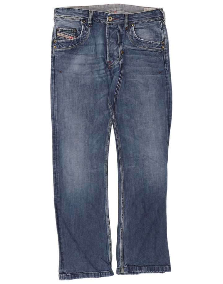 Diesel Mens Lemmen Bootcut Jeans W33 L32 Blue Cotton