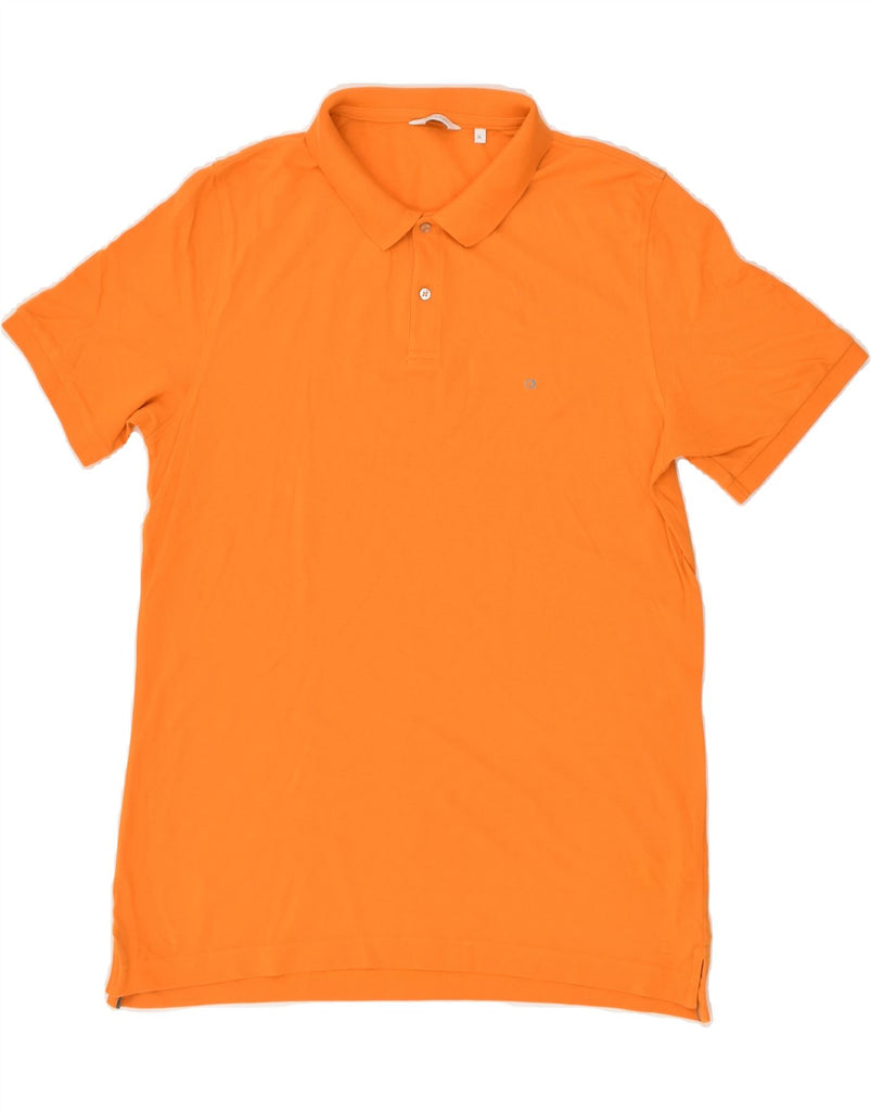 CALVIN KLEIN Mens Polo Shirt XL Orange Cotton | Vintage Calvin Klein | Thrift | Second-Hand Calvin Klein | Used Clothing | Messina Hembry 