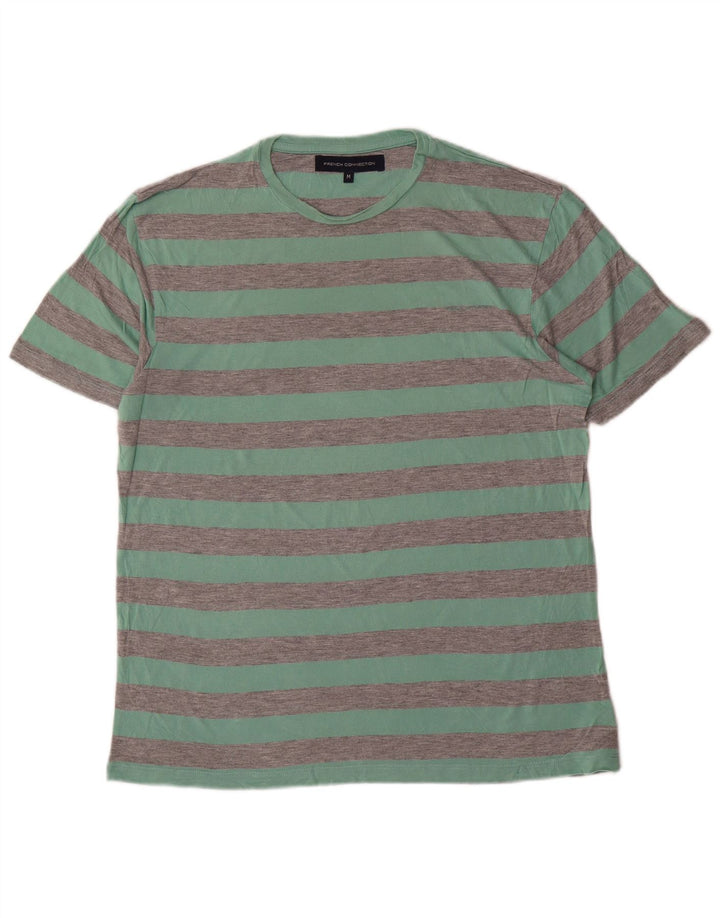 French Connection Mens T-Shirt Top Medium Green Viscose