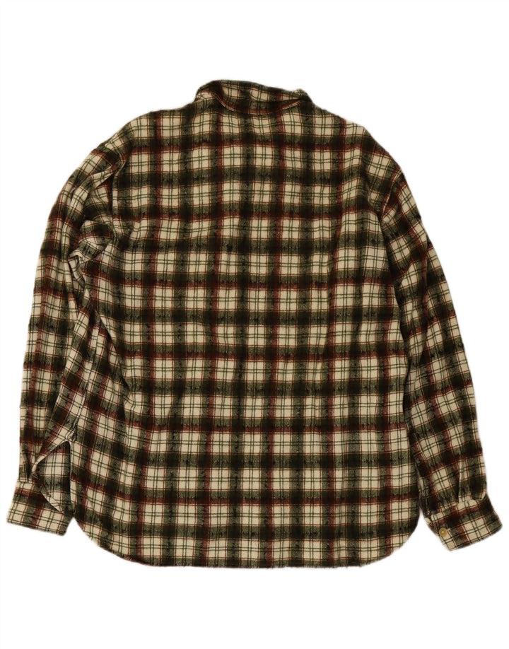 Vintage Mens Flannel Shirt Large Multicoloured Check