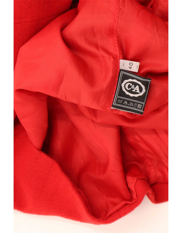 C&A Womens Double Breasted Blazer Jacket EU 40 Medium Red Polyester