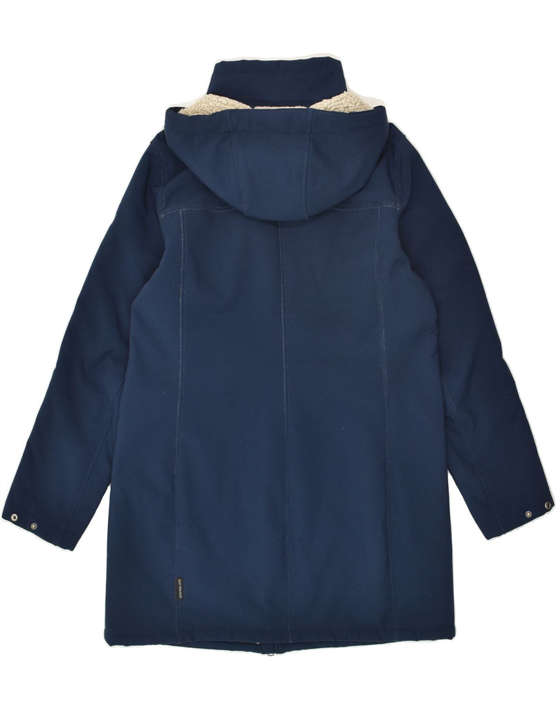 JACK WOLFSKIN Womens Hooded Windbreaker Coat UK 14/16 Large Navy Blue | Vintage Jack Wolfskin | Thrift | Second-Hand Jack Wolfskin | Used Clothing | Messina Hembry 