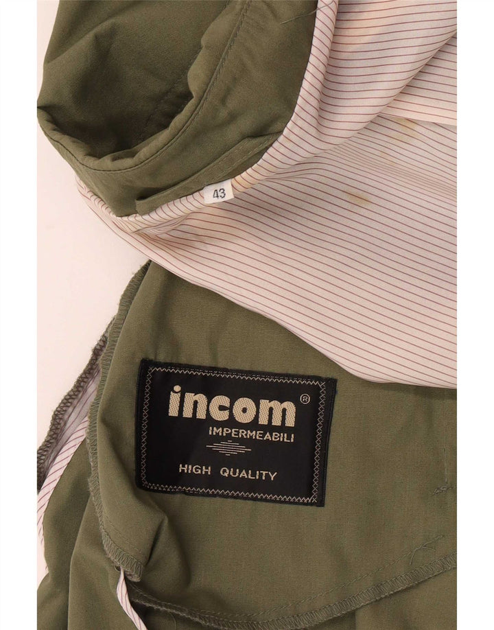 Incom Womens Trench Coat IT 43 Medium Green