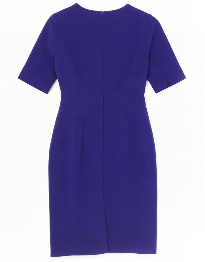 Hobbs Womens Sheath Dress UK 10 Small Blue Polyester