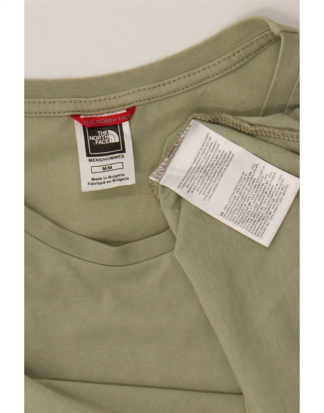 The North Face Mens T-Shirt Top Medium Khaki Cotton