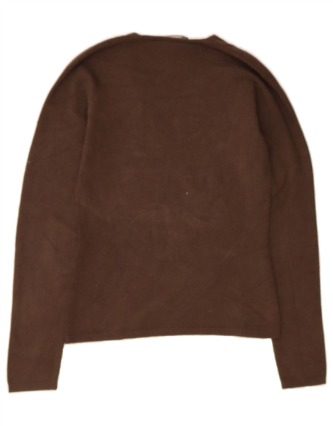 LIU JO Womens Crop V-Neck Jumper Sweater IT 42 Medium Brown Viscose Vintage Liu Jo and Second-Hand Liu Jo from Messina Hembry 