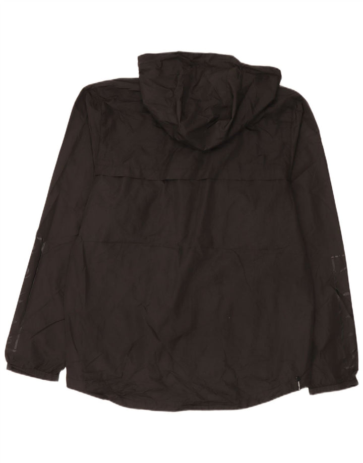 Billabong Mens Graphic Hooded Rain Jacket UK 44 2XL Black Polyester