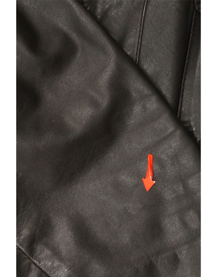 Zeiler Mens Leather Jacket UK 40 Large Black