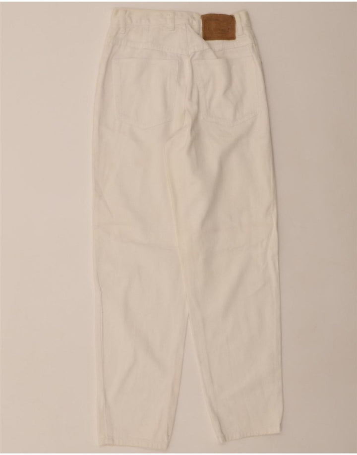 VINTAGE Womens Tapered Jeans W27 L31 White Cotton Vintage Vintage and Second-Hand Vintage from Messina Hembry 