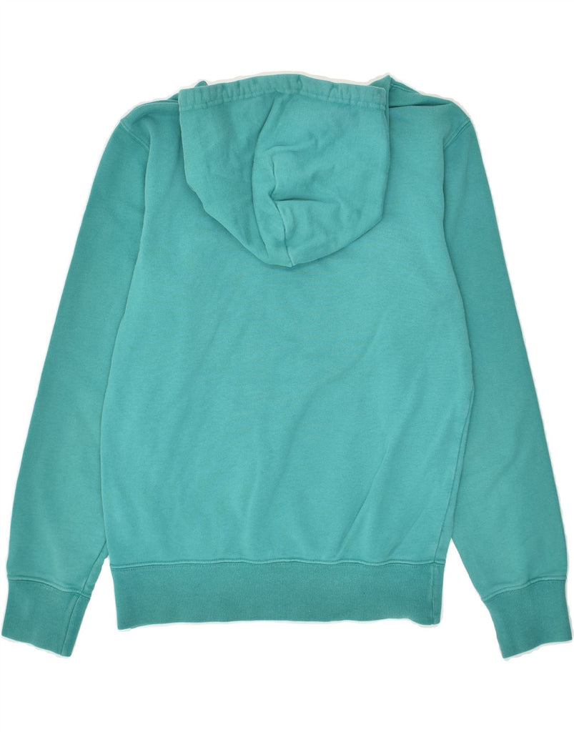 CHAMPION Womens Graphic Hoodie Jumper UK 10 Small Turquoise Cotton | Vintage Champion | Thrift | Second-Hand Champion | Used Clothing | Messina Hembry 