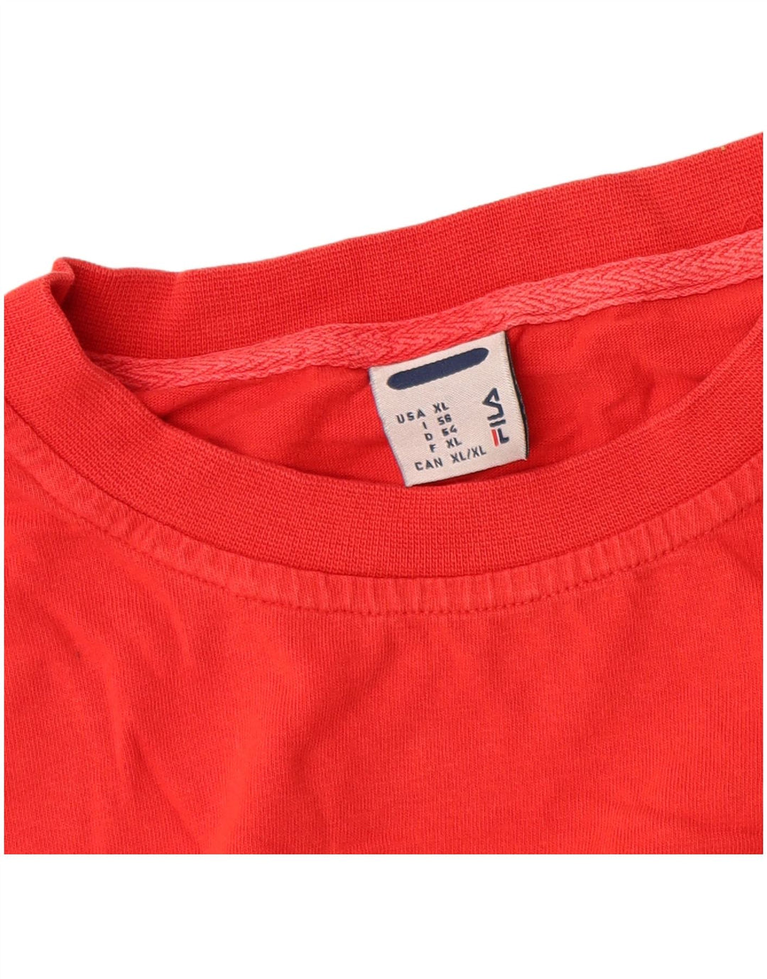 Fila Mens Graphic T-Shirt Top XL Red Cotton
