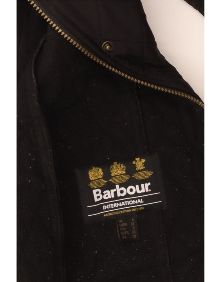 Barbour Womens Quilted Jacket UK 8 Small Black Polyester