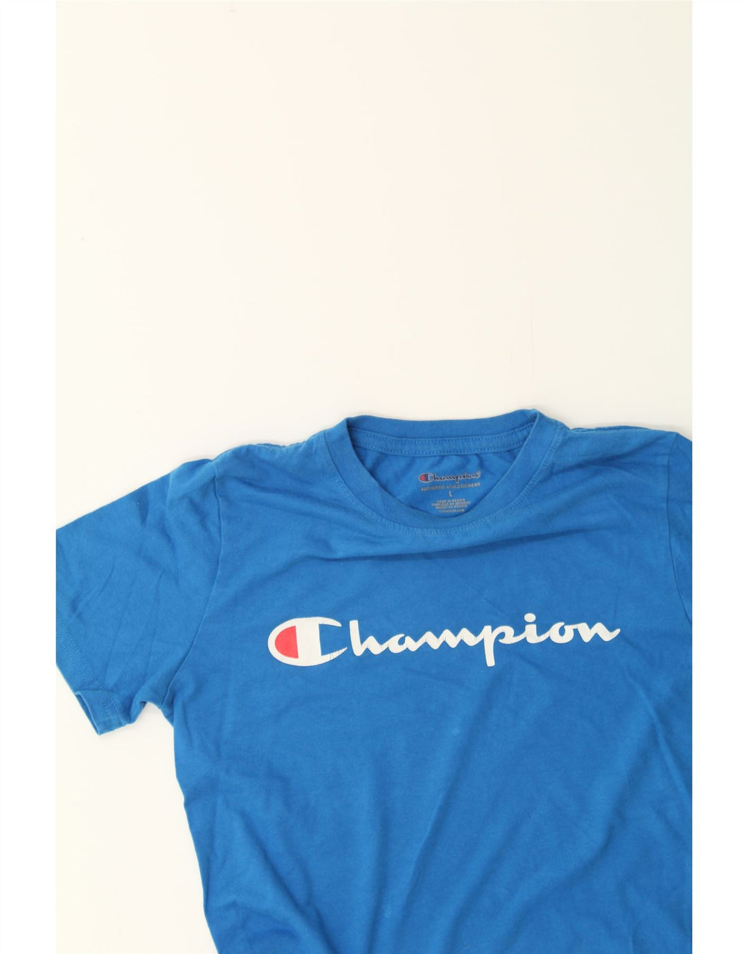 CHAMPION Boys Graphic T-Shirt Top 11-12 Years Large Blue Vintage Champion and Second-Hand Champion from Messina Hembry 