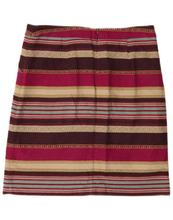 White Stuff Womens Mini Skirt UK 12 Medium W32 Multicoloured Striped Cotton