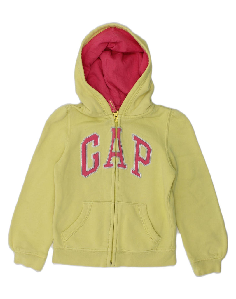 GAP Girls Graphic Zip Hoodie Sweater 4-5 Years Green Cotton | Vintage Gap | Thrift | Second-Hand Gap | Used Clothing | Messina Hembry 