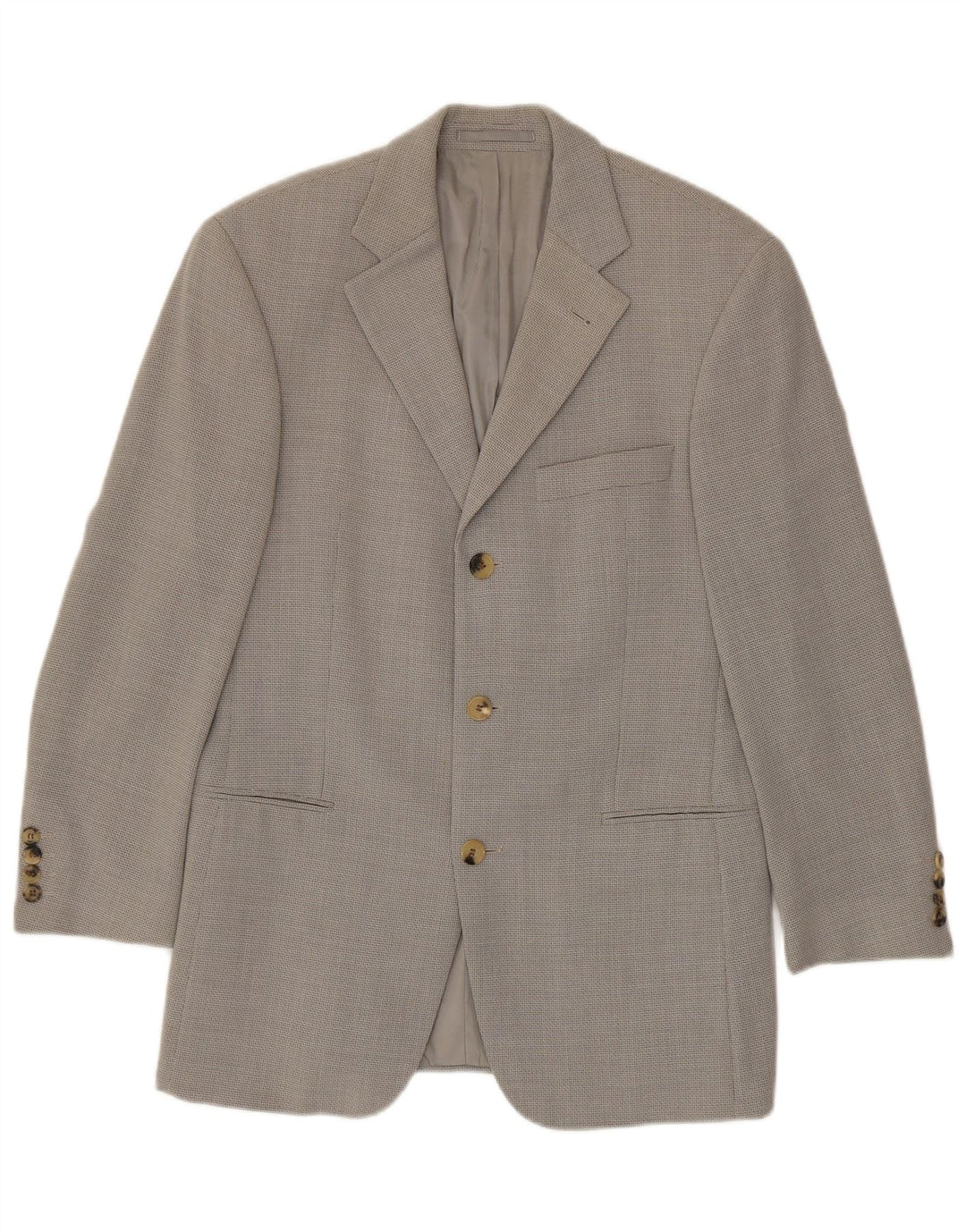 Hugo Boss Mens 3 Button Blazer Jacket EU 44 XS Grey Virgin Wool