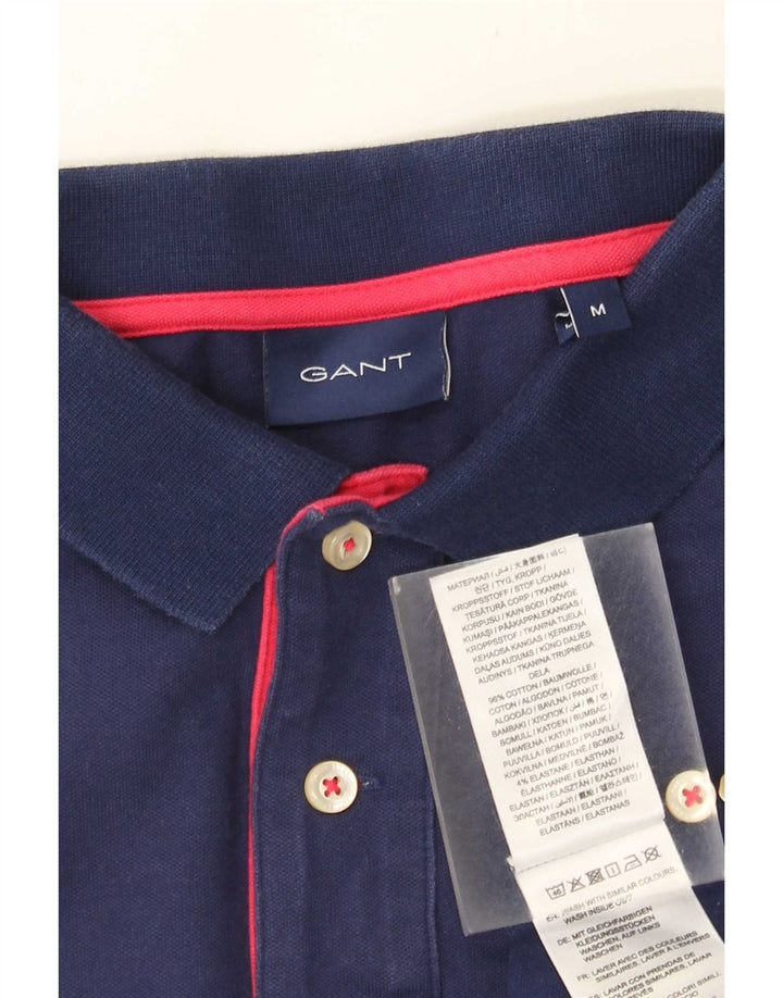 Gant Mens Polo Shirt Medium Navy Blue Cotton