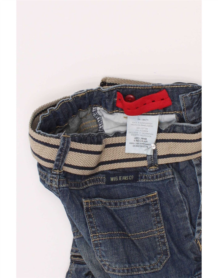 Wrangler Boys Cargo Denim Shorts 3-4 Years W22 Blue Cotton