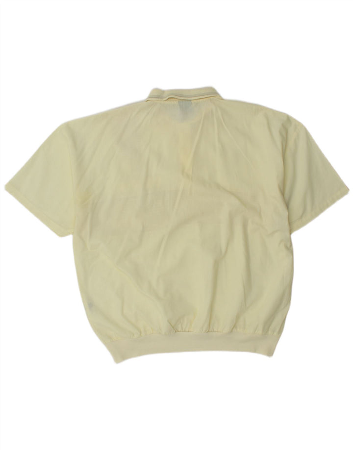 CANDA Mens Short Sleeve Pullover Shirt IT 52/54 Large Yellow Striped