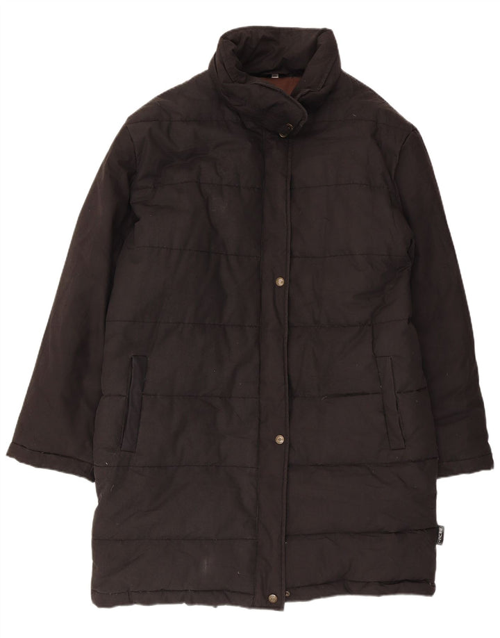 Brugi Womens Padded Coat IT 46 Large Black Polyester