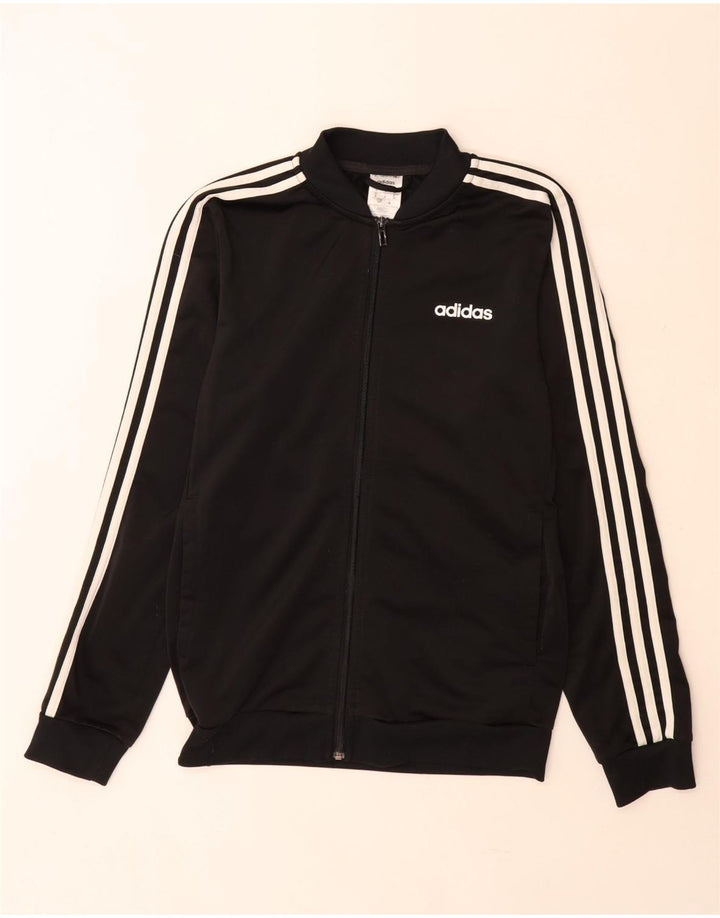 Adidas Mens Tracksuit Top Jacket Small Black Polyester