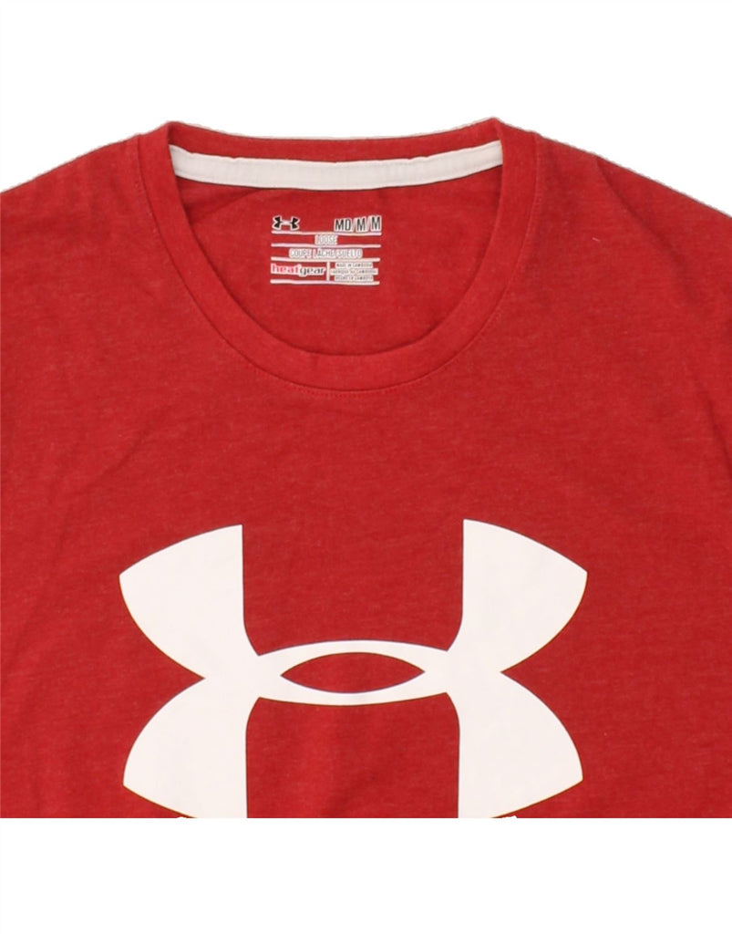 UNDER ARMOUR Mens Heat Gear Graphic T-Shirt Top Medium Red | Vintage Under Armour | Thrift | Second-Hand Under Armour | Used Clothing | Messina Hembry 