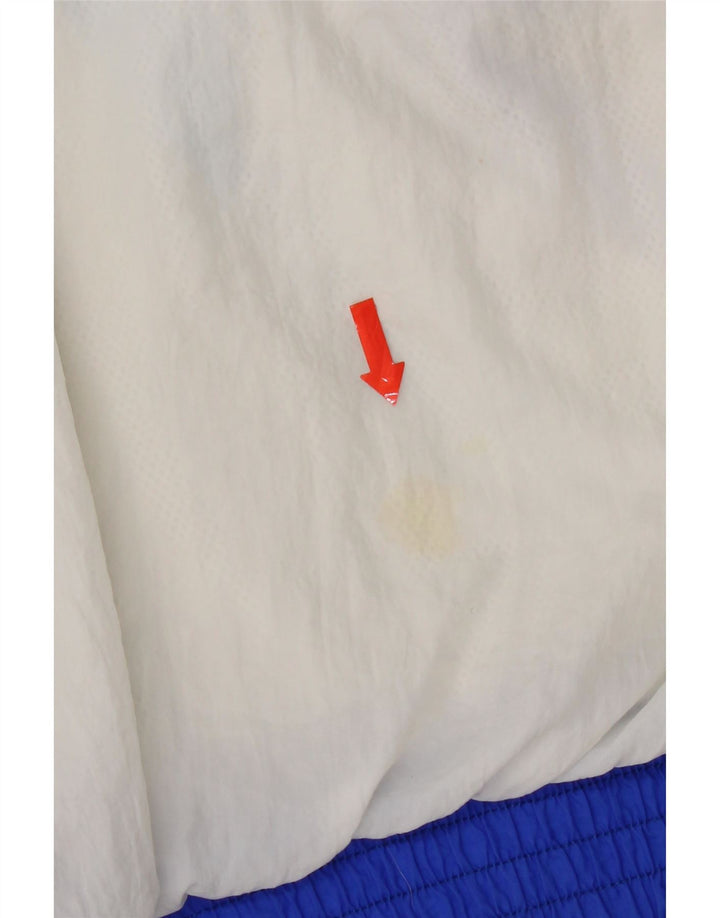 Vintage Womens Tracksuit Top Jacket UK 14 Medium White Colourblock