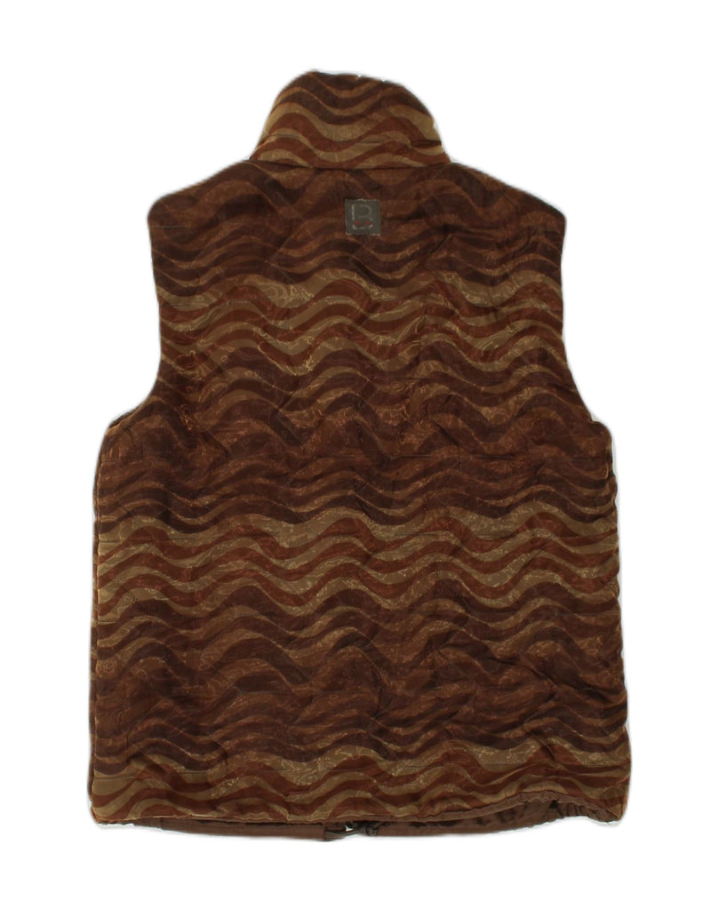 LAURA BIAGIOTTI Womens Padded Gilet IT 42 Medium Brown Acrylic | Vintage Laura Biagiotti | Thrift | Second-Hand Laura Biagiotti | Used Clothing | Messina Hembry 