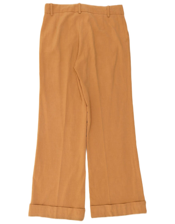 Zara Womens Wide Leg Casual Trousers EU 38 Small W28 L31 Beige