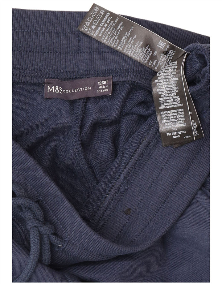 Marks & Spencer Womens Tracksuit Trousers Joggers UK 12 Medium Navy Blue