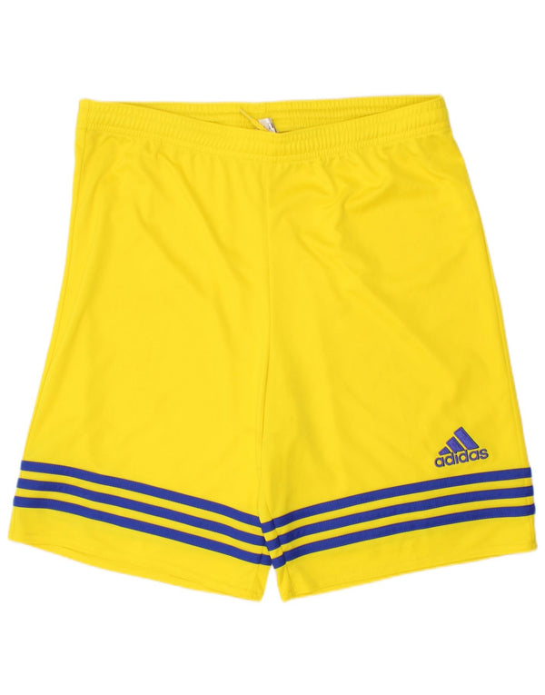 Adidas Boys Climalite Sport Shorts 13-14 Years XL Yellow