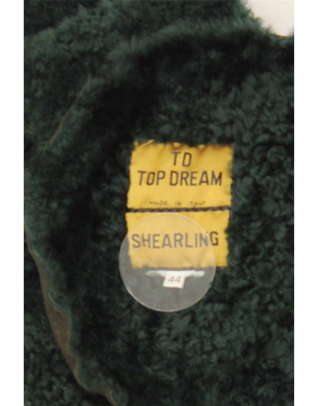 Shearling Womens Oversized Coat IT 44 Medium Green