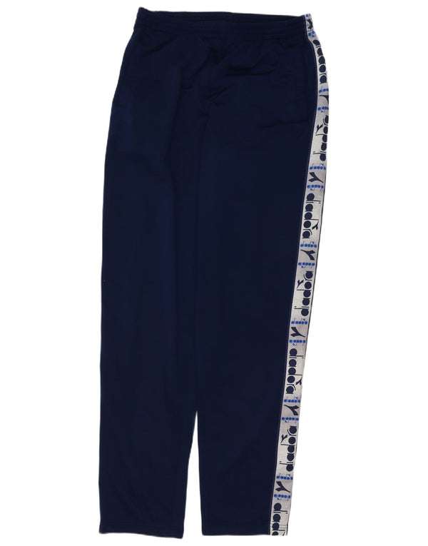 Diadora Mens Graphic Tracksuit Trousers UK 44 Large Navy Blue Colourblock