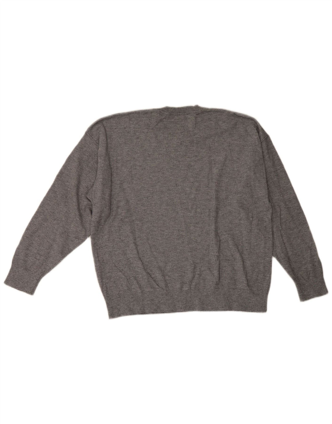Zara Mens Crew Neck Jumper Sweater Small Grey Viscose
