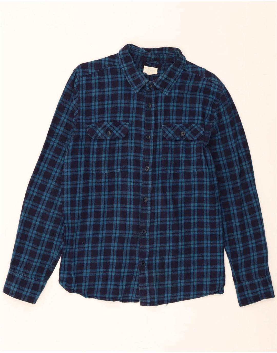Mountain Warehouse Mens Flannel Shirt Large Blue Check Cotton